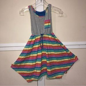 Joan Michelle Sundress rainbow Striped pocket fairy skirt 10